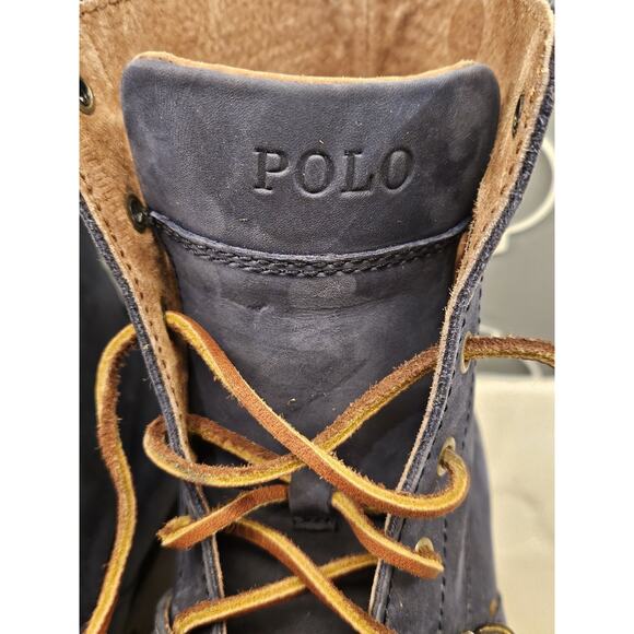 Polo Ralph Lauren Ranger Buckle Boots Men's Size 8D Blue Suede Classic Hip Hop - Picture 5 of 9